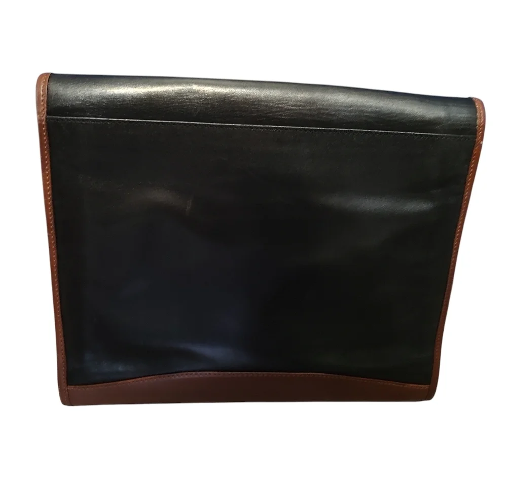 Celine Black and Brown Leather Portfolio/Briefcase